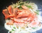 フライパン一つ!お刺身 サーモンのパスタ作り方5写真