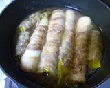 下仁田ねぎの豚肉巻きとろとろコンソメ煮作り方6写真