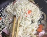 そーめんチャンプルー(卵&ハム)作り方4写真