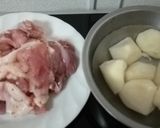 鶏じゃがと大蒜味噌バター作り方1写真