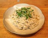 うどんのタラコ和え、大葉バター風味作り方3写真