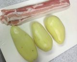 豚バラとｼﾞｬｶﾞｲﾓの揚げ物★作り方1写真