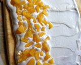 チョコとクルミ、果物のロールケーキ作り方6写真