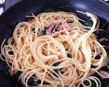 ランチに簡単ベーコンとほうれん草のパスタ作り方6写真
