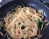 ランチに簡単ベーコンとほうれん草のパスタ作り方7写真