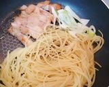 ローソンのグリルチキンで和風パスタ作り方4写真