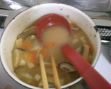 朝食！ 大根 人参と 油揚げの お味噌汁作り方6写真