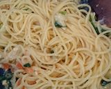 シチューリメイク*カルボナーラ風パスタ作り方8写真