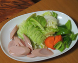 お弁当にも♡おさかなソーセージと野菜炒め作り方1写真