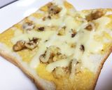 朝ごはん 胡桃と明太子トースト作り方4写真