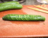 高級割烹風！蛇腹胡瓜のごま油和え☆作り方4写真