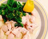 鶏胸肉のレモンガーリック☆菜の花添え作り方5写真