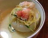 蕪のパスタ詰め＊カニと豆苗ペペロンチーノ作り方8写真