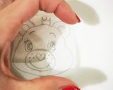 ケアベア♡キャラ弁♡くまさん♡ピンク作り方1写真