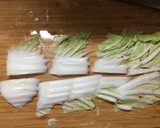 白菜と厚揚げのあっさり卵とじ♪作り方1写真
