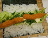 節分☆恵方巻！太巻き寿司♪エビフライ作り方3写真