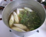 ネギと ピーマン 鶏挽き肉の 卵スープ♪作り方3写真