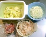 簡単!海老とキャベツのトマトリゾット作り方1写真