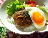 カフェランチ♡照り焼きソースでロコモコ丼作り方5写真