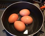 少ない水でゆで卵作り方1写真