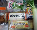 油揚げと豆苗のみぞれ鍋風にゅうめん作り方1写真