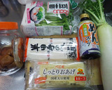 油揚げと豆苗のみぞれ鍋風にゅうめん作り方1写真