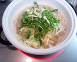 油揚げと豆苗のみぞれ鍋風にゅうめん作り方4写真
