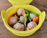 同時調理!肉団子の甘酢あん&わかめスープ作り方2写真
