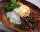 タイ料理ガパオライス　 トロ玉フライ添え作り方7写真