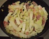 白菜とベーコンのにんにく醤油炒め♪作り方3写真