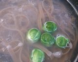 ♪ちぢみゆきなと芽キャベツのパスタ♪作り方3写真