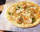 アボカドと蒸し鶏のピザ作り方7写真