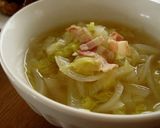 白菜とベーコンのスープ作り方4写真