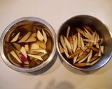 ゴボウとサツマイモのメープルきんぴら作り方1写真