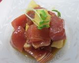 マグロと長芋の黄身醤油和え作り方3写真