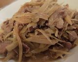 ピリ甘辛な豚肉とごぼうイタめ作り方5写真