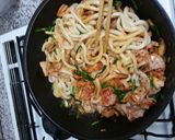 豚キムチ焼きうどん作り方6写真