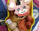 妖怪ウォッチ キャラ弁 ズキュキュンタ作り方7写真