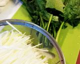 ほうれん草と白髪ネギのにんにく豚鍋作り方2写真
