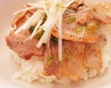 お肉ガッツリ(^ ^)豚カルビのネギ塩丼作り方5写真