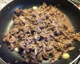つゆだく!バターきのこ牛丼作り方1写真