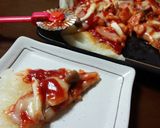 びっくり！餅でピザ 《餅pizza》作り方4写真