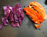 紫キャベツも美味しい、三色BENTO作り方1写真