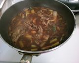 牛肉 セロリ マッシュルームの 炒め煮♪作り方6写真