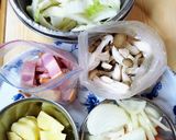 ベーコンと具だくさん野菜のクリーム煮作り方1写真