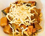 カボチャのカレーうどん作り方5写真