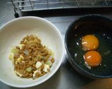 納豆オムレツ　～らっきょうとチーズ作り方1写真