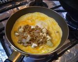 納豆オムレツ　～らっきょうとチーズ作り方3写真