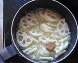 レンコンとお豆腐の白いスープ作り方3写真