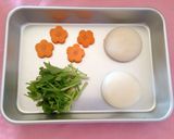 ✿夜食＆ランチ 京風お餅のせりあんかけ✿作り方1写真